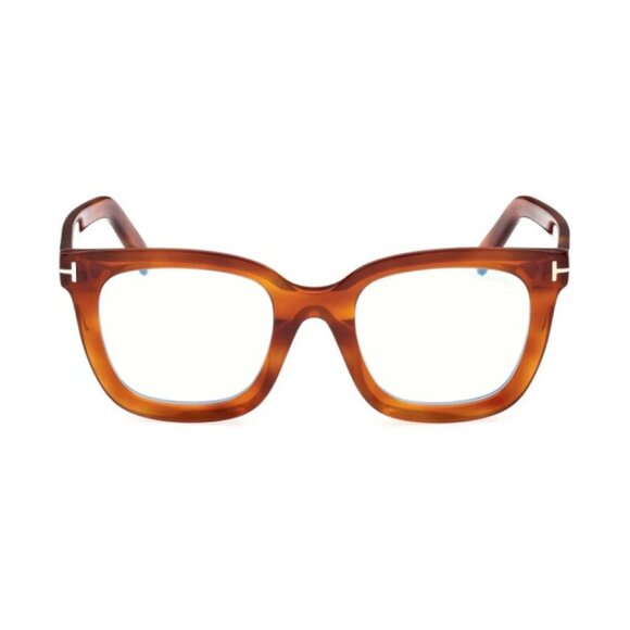 NEW TOM FORD FT5880-B/S 053 EYEGLASSES TF5880-B 053 HAVANA WOMEN SQUARE EYEWEAR - Picture 2 of 3